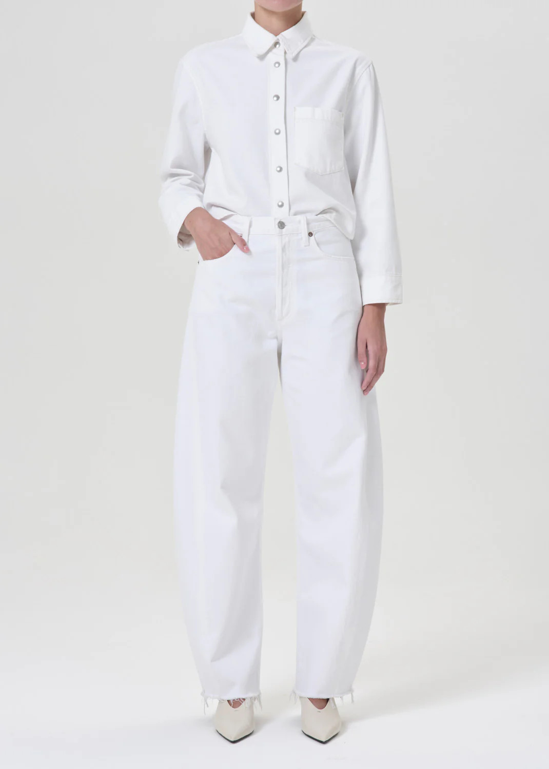 Luna High Rise Pieced Taper in Element | AGOLDE