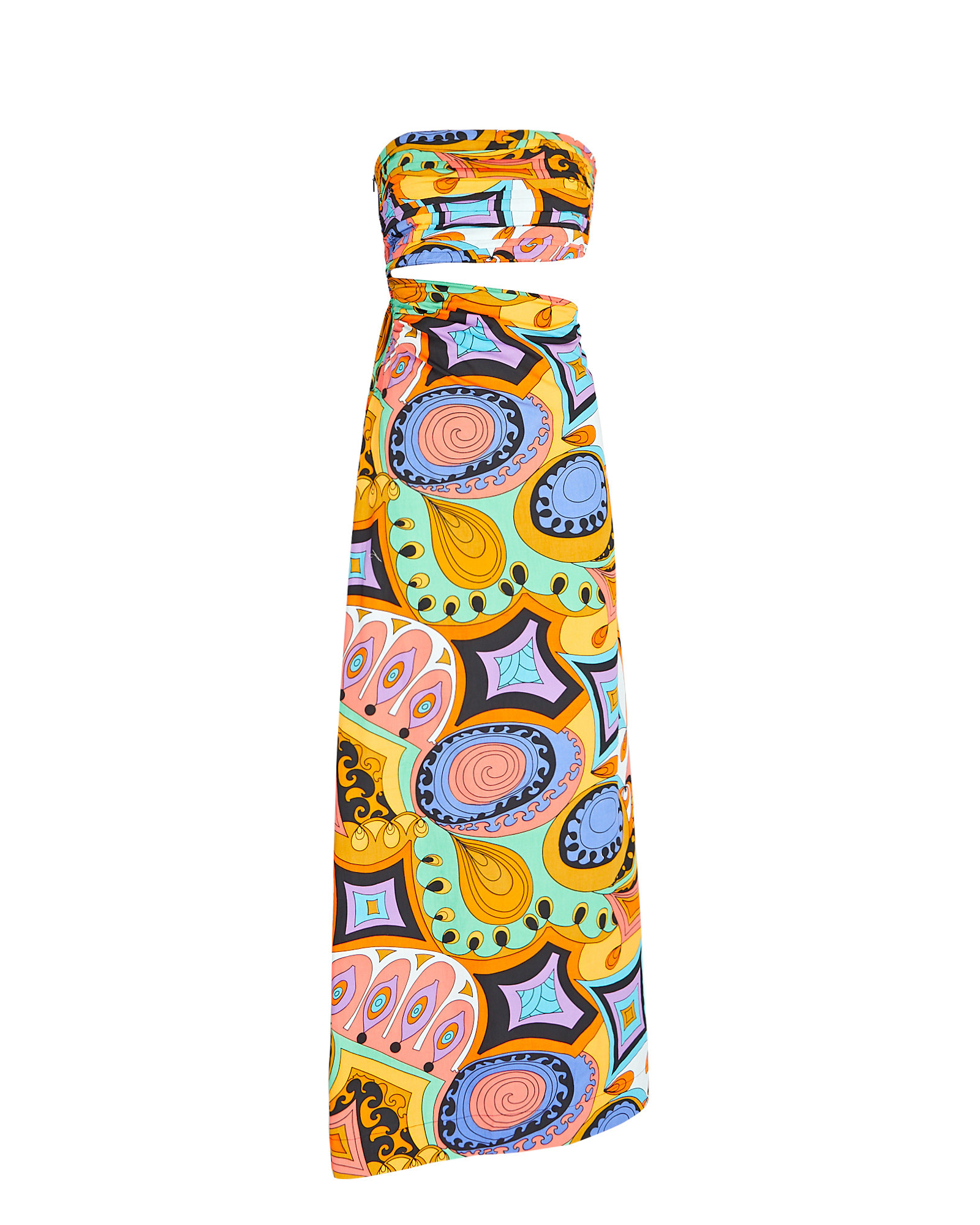 SWF Strapless Cut-Out Maxi Dress, Multi P | INTERMIX