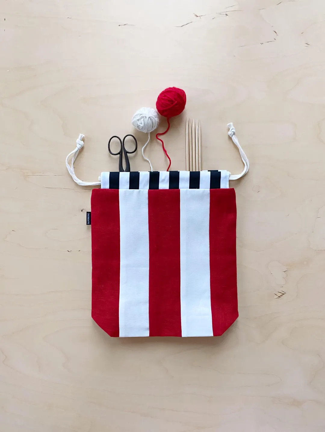 Projekt Tasche, Kordelzug rot weiss, Nachhaltige Mehrzwecktasche, Projekt Tasche | Etsy (US)