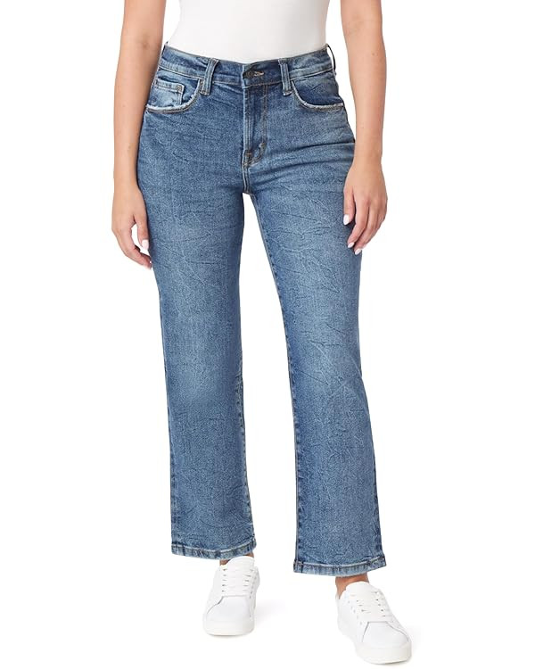 kensie Jeans for Women The Ella High-Rise Straight Leg 27-Inch Inseam, Sizes 0-16 | Amazon (US)