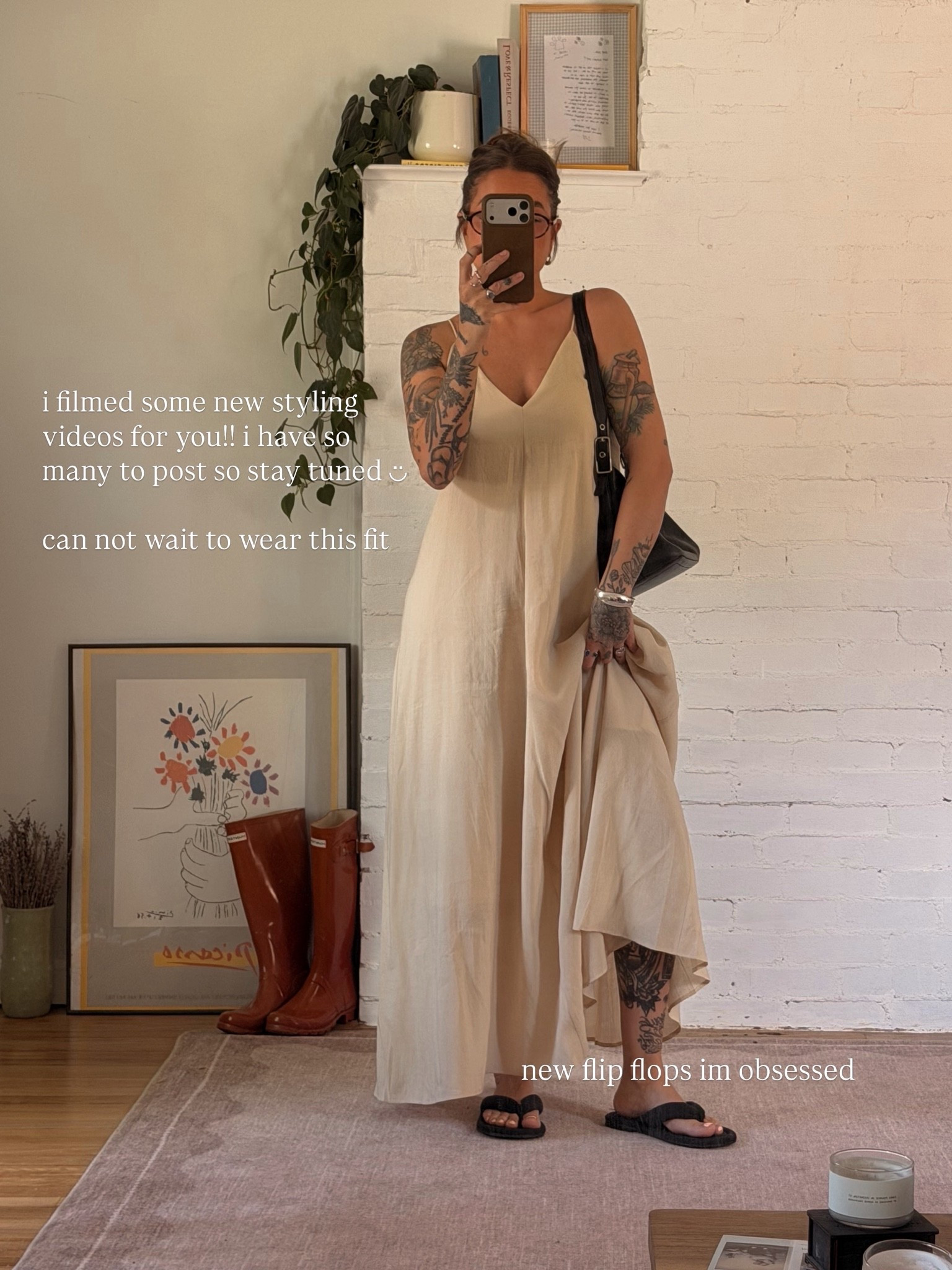 wearing a small in the dress! and i sized up a half size in my flip flops and im so happy i did!! bag is vintage coach

#LTKootd #LTKgrwm #LTKdayinmylife