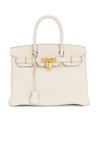 Hermes Togo Birkin 30 Handbag in White | FWRD 