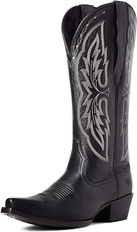 ARIAT Women's Heritage X Toe Elastic Wide Calf Western Boot | Amazon (US)
