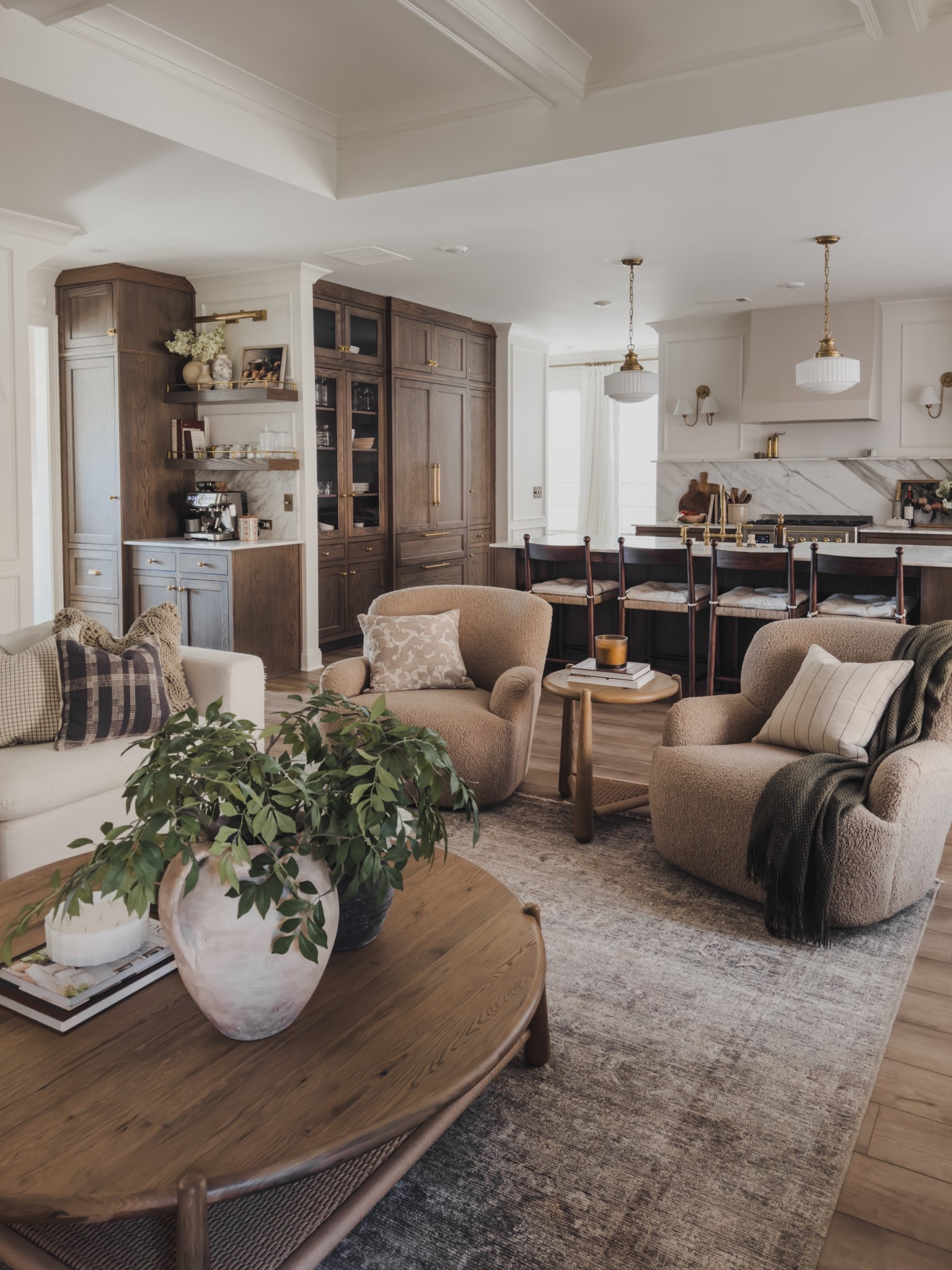 To complete my space I went on the hunt for the perfect accent chair and was so happy when I landed on these. The neutral fabric combined with the oversized detail and swivel feature had me sold the moment I saw it. The perfect splurge worthy purchase that the entire family loves lounging in!

Home finds, neutral home inspo, furniture favorites, neutral wood tones, cozy accent chair, neutral area rug, living room refresh, sofa details, coffee bar, kitchen views, accent table, faux florals, new year refresh, lighting details, cozy throw pillow, collected style, linen sofa, modular sofa, kitchen pendants, counter stool, Four Hands, Amber Lewis, Loloi, Wayfair, Pottery Barn style, Home and Kids Co, Visual Comfort, Etsy, shop the look!

#LTKHome #LTKSeasonal