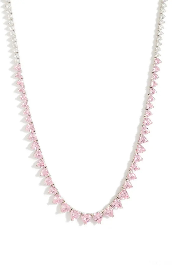 Graduated Heart Tennis Necklace | Nordstrom