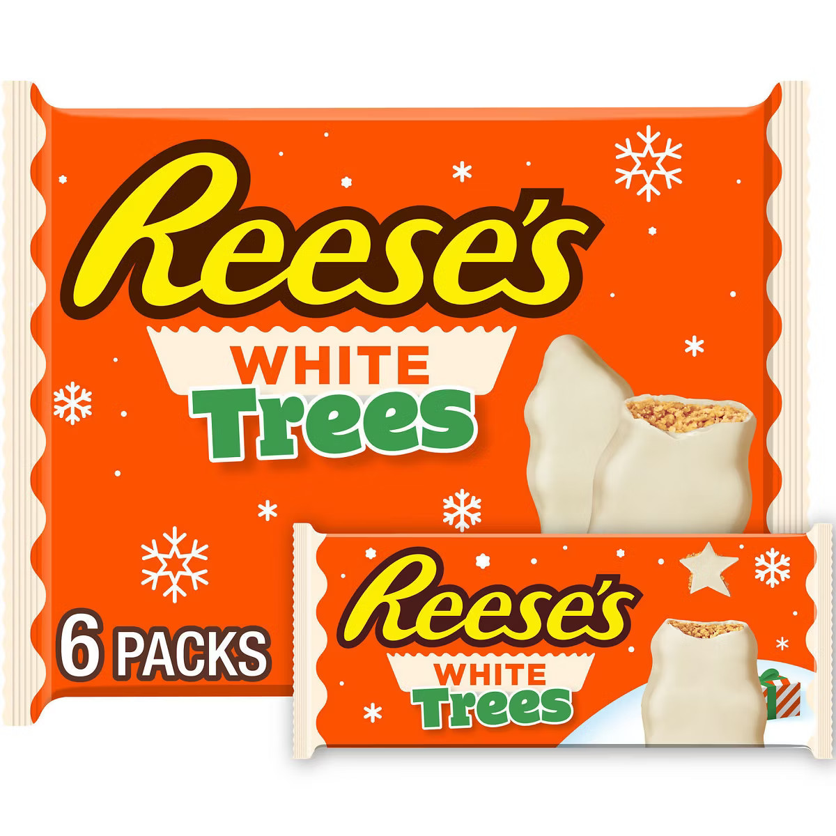Reese's Christmas White Crème Peanut Butter Trees Christmas Candy Packs - 1.2oz/6ct | Target