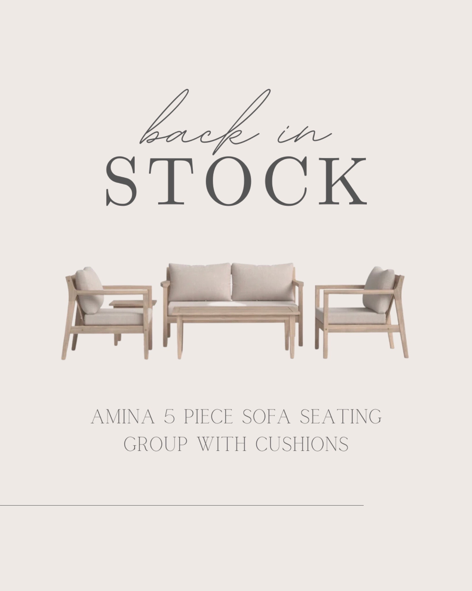 Our patio seating set from Joss & Main is back in stock! It has a loveseat, two armchairs, and a coffee table. 

#backyard #outdoor #entertainment #fall #sofa

#LTKfamily #LTKSeasonal #LTKhome