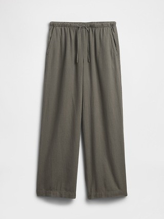 Relaxed Linen-Blend Wide-Leg Pants | Gap Factory