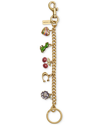 COACH Gold-Tone Motif Chain Bag Charm - Macy's | Macy's
