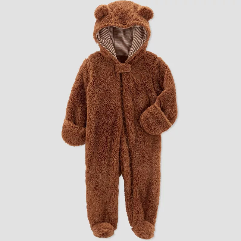 Carter's Just One You® Baby Boys' Bear Snowsuit - Dark Brown | Target