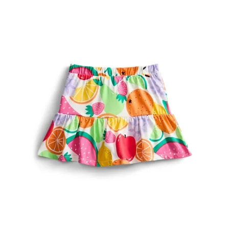 Wonder Nation Toddler Girls Tiered Ruffle Scooter Skirt, Sizes 18M-5T | Walmart (US)