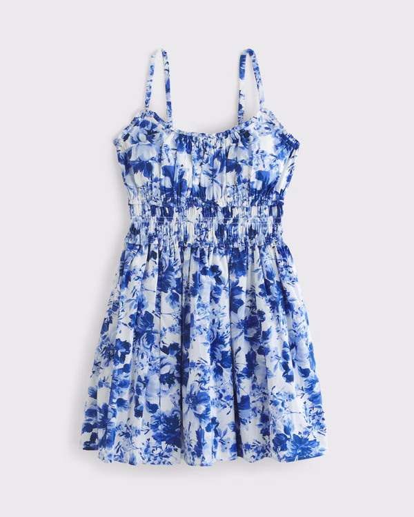 Smocked Waist Mini Dress | Abercrombie & Fitch (US)