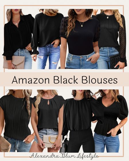 Amazon black blouses! Work tops! Business casual work blouses!! Black tops

#LTKSeasonal #LTKfindsunder50 #LTKworkwear