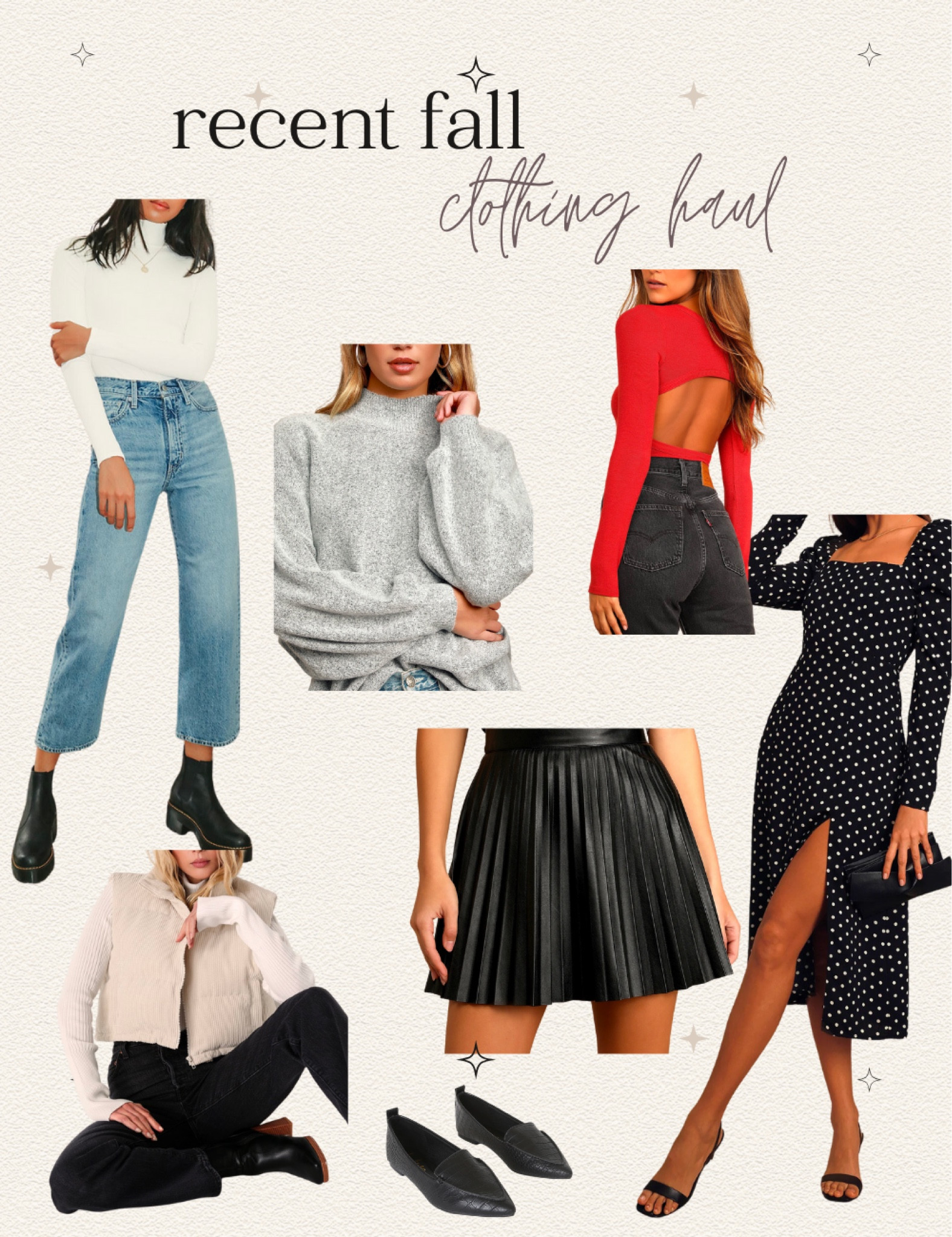 Recent fall clothing haul from Lulus!! Fall basics, pleated leather skirt, cream vest, and more 

#LTKSeasonal