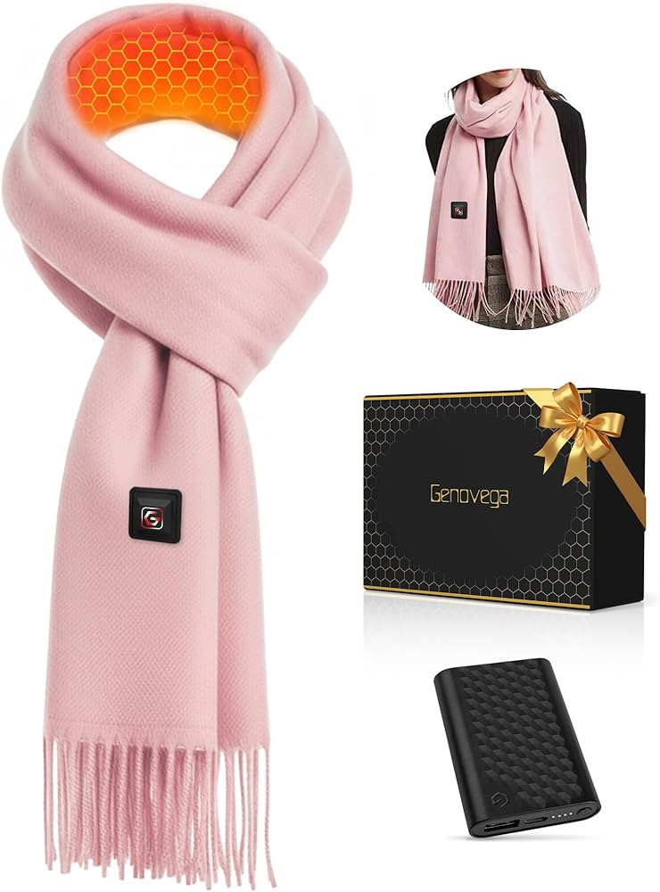 Heated Scarf for Women Electric USB Heating Warming Neck Body Pad Warmer Wrap Scarves Apparel Clo... | Amazon (US)