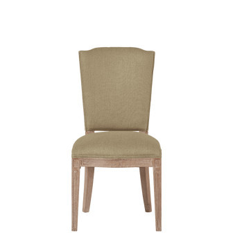 Cameret French Style Linen Dining Chair - Wild Oats Wide Herringbone | OKA | OKA UK