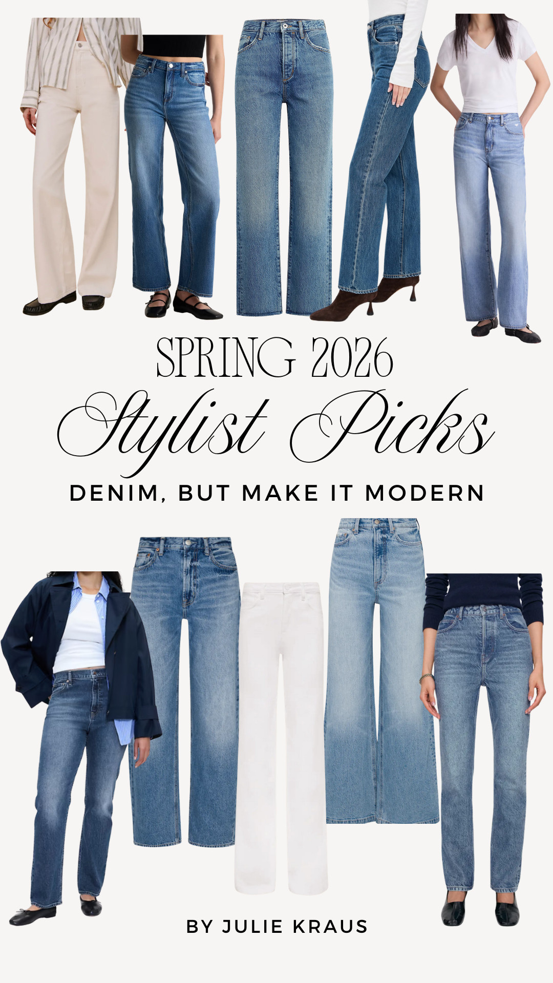 My favorite modern denim picks for spring. I love these for taking denim from basic to chic without even trying. 

Modern Denim • Spring Denim Pants • Spring Style 2026 

 #LTKSeasonal #LTKOver40