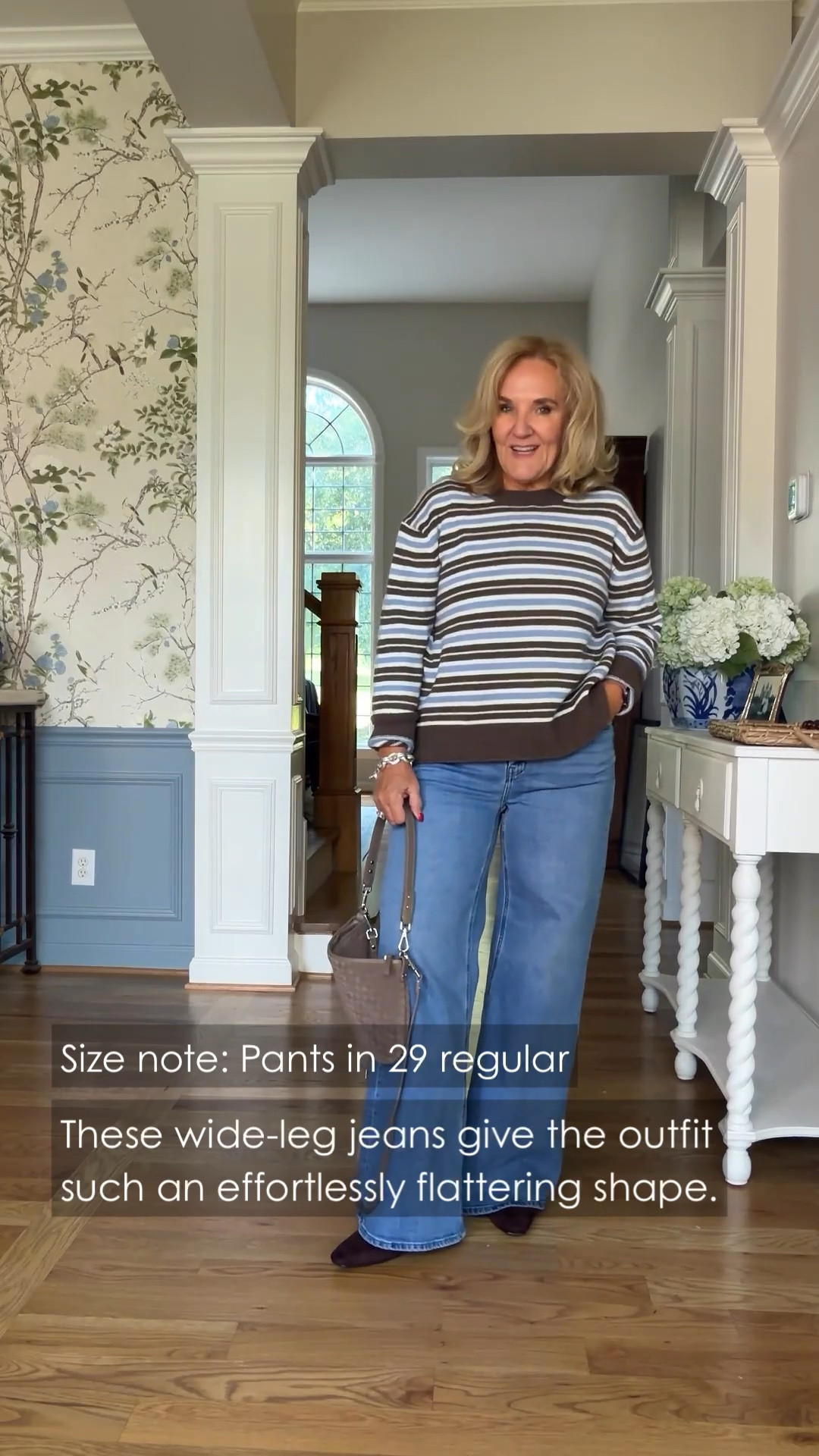 I think these jeans are going to be a repeat for me. I’m wearing a 29 regular, and the wide leg gives them such an easy, relaxed feel.

#LTKootd #LTKgrwm #LTKOver40