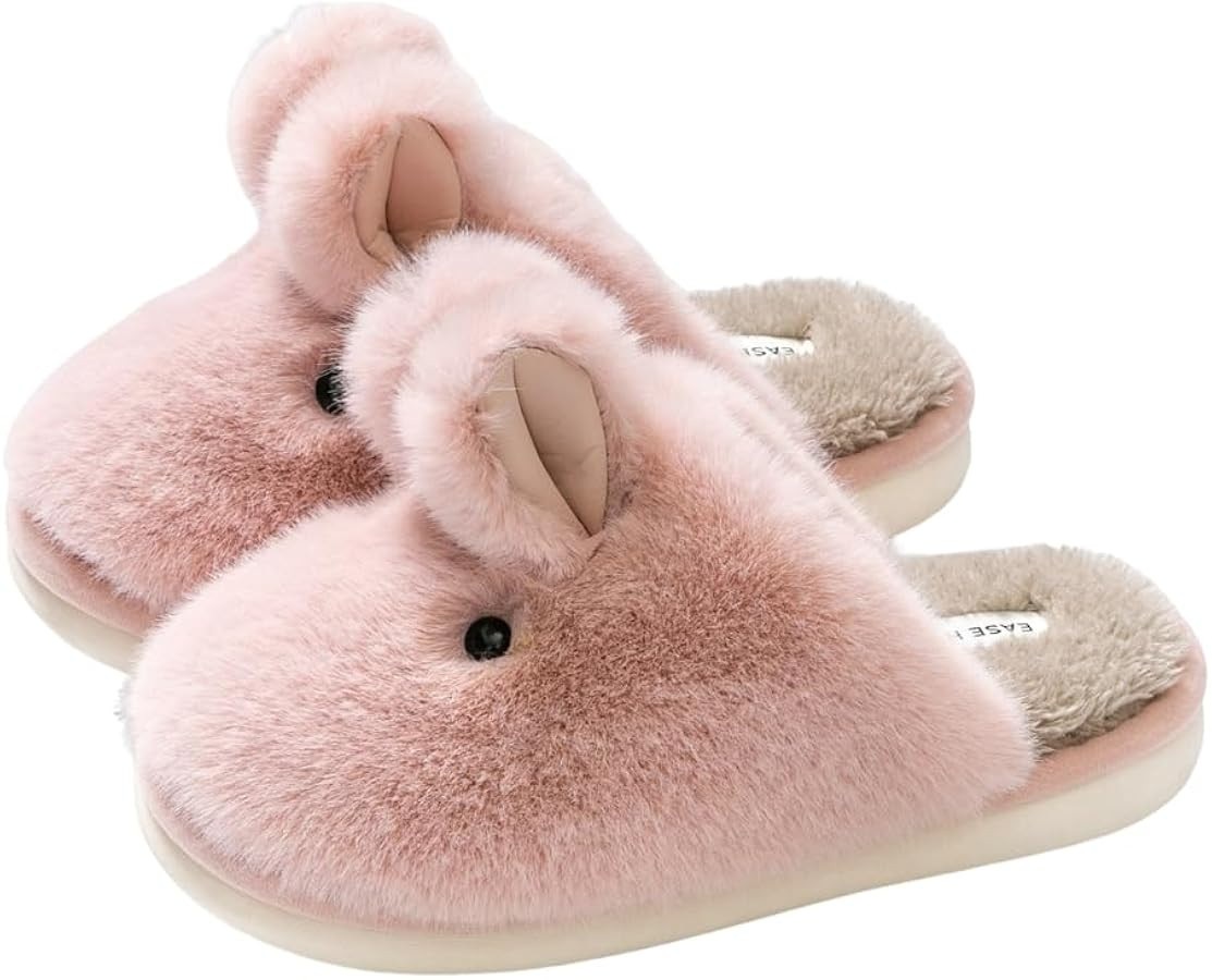 Obosoyo Bunny Slippers for Women Fuzzy Cute Animal Memory Foam Indoor House Slippers Easter Thank... | Amazon (US)
