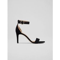 Ivy Black Suede Single Strap Sandals, Black | L.K. Bennett (UK)
