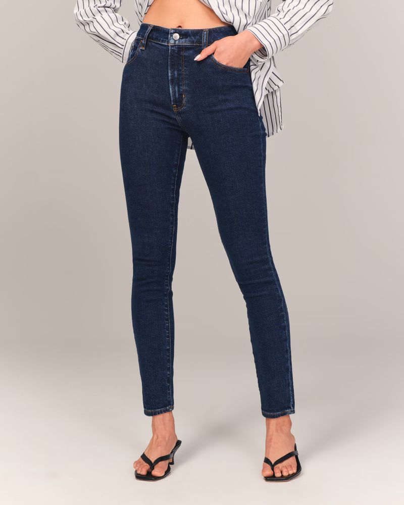 Women's High Rise Super Skinny Ankle Jean | Women's Bottoms | Abercrombie.com | Abercrombie & Fitch (US)