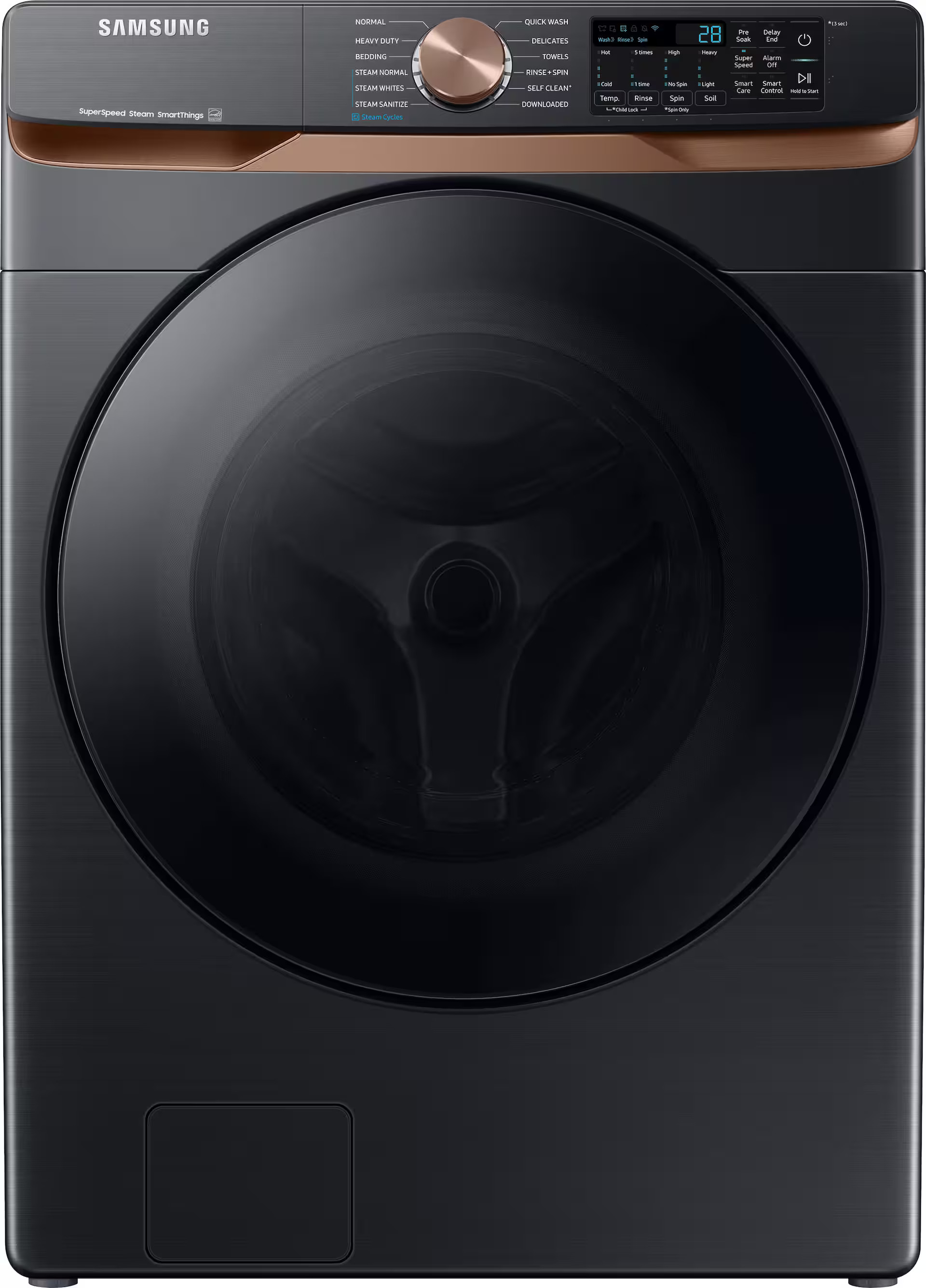 Samsung 5.0 Cu. Ft. High-Efficiency Stackable Smart Front Load Washer with Steam and Super Speed ... | Best Buy U.S.