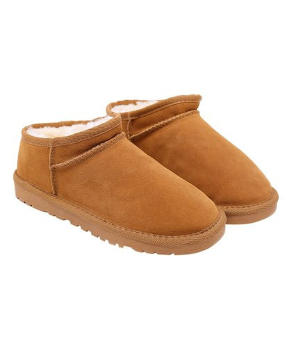 Kozey | Chestnut Faux Fur-Lined Low Ankle Boot - Women | Zulily