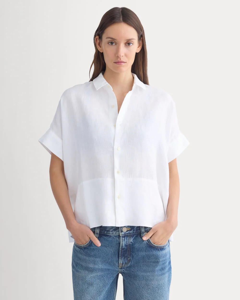 The Boxy Shirt in Linen | White | Everlane