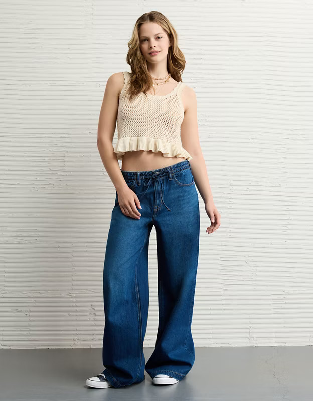 AE Crochet Peplum Tank Top | American Eagle Outfitters (US & CA)