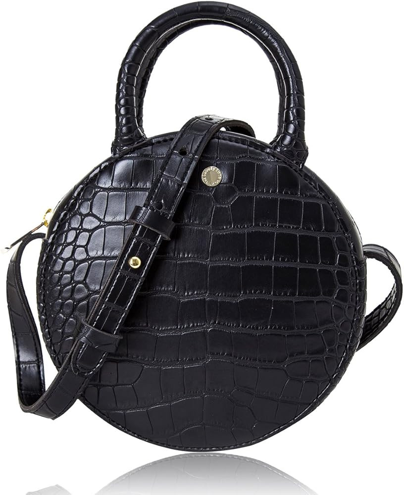 Canteen Purse Circle Crossbody Bag for Women Big Round Handbag Satchel by The Lovely Tote Co. | Amazon (US)