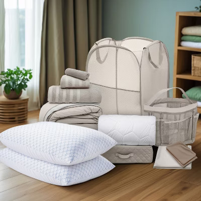 Nestl Back to College Kit, Twin XL Bed in a Bag with Cooling Pillows, College Dorm Bedding, Twin XL Comforter Sets, College Dorm Room Items, Linen | Target