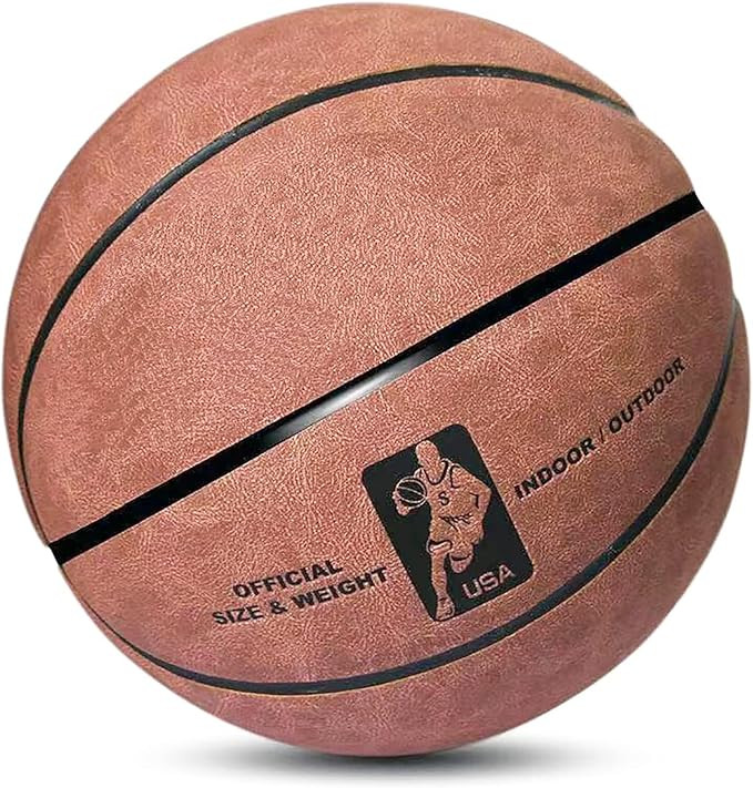 No. 7 Basketball, Frosted Suede Leather, Wear-Resistant, Used for Indoor and Outdoor Training and... | Amazon (US)