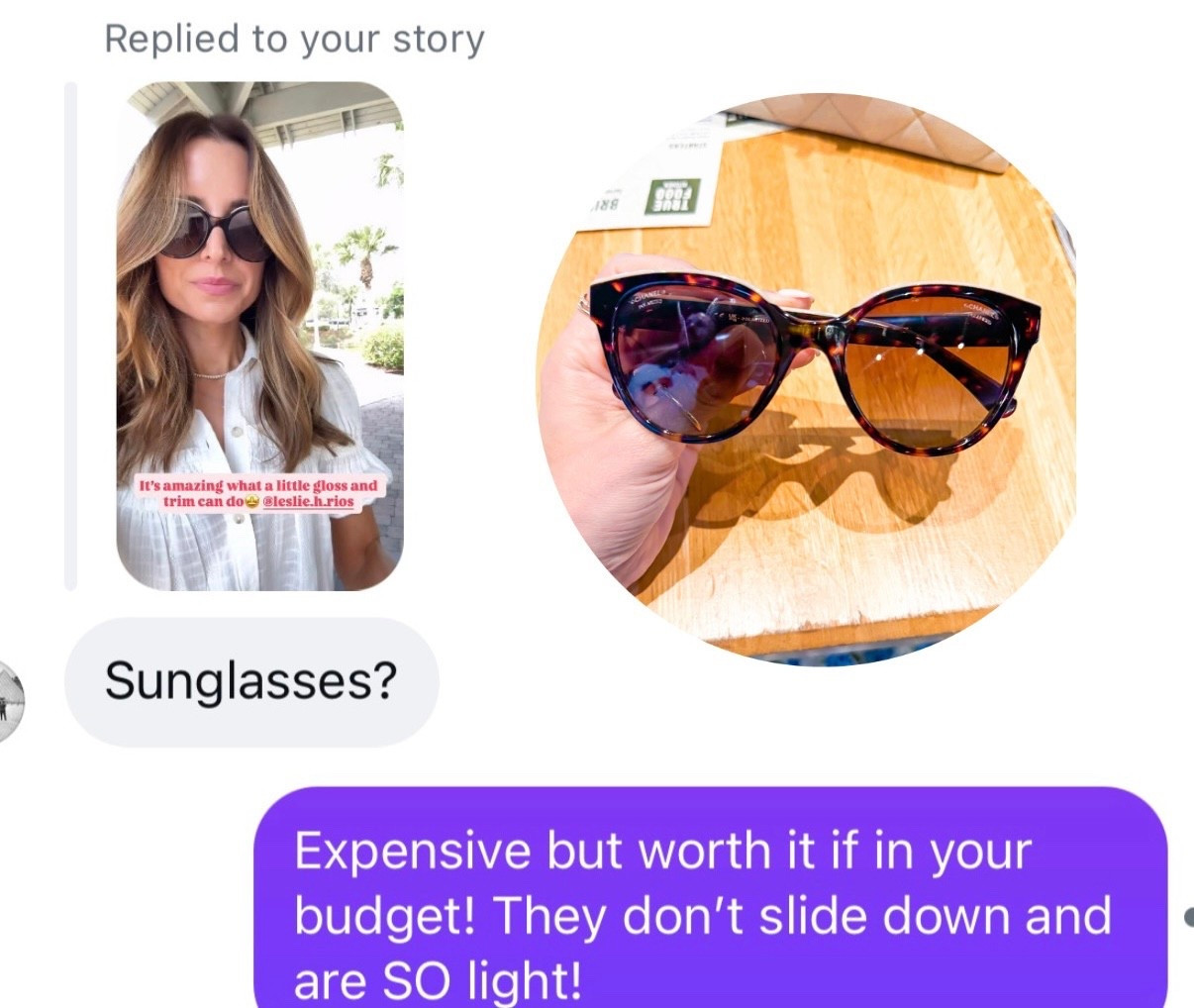 Mother’s Day gift idea! Love these Chanel sunglasses - super light and won’t slide down your face. Gift ideas for hers 

#LTKootd #LTKTravel #LTKMothersDay