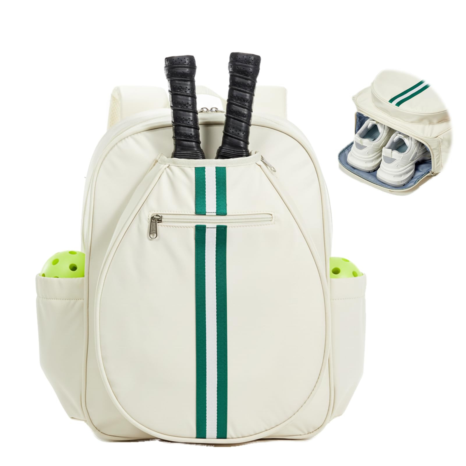Pickleball Bag Backpack Fits 2 to 6 Paddles, Large Pickle ball Bags for Men and Women with Shoe C... | Amazon (US)