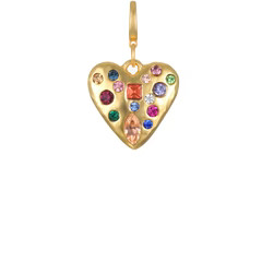 Petite Mosaic Gem Heart Clip-On Charm | Sequin