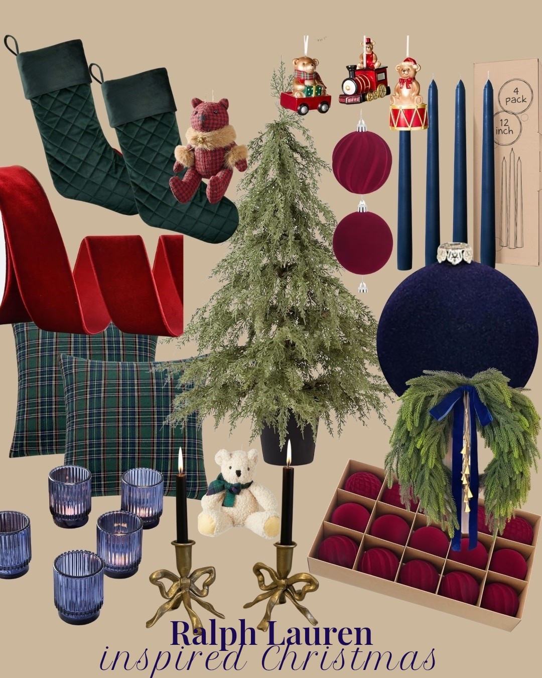 I hear were doing a Ralph Lauren inspired Christmas ♥️🐻 

I’ve been on the search for items that feel luxurious (yet affordable) to help bring this vision to life! Here are my tips: 1. Mix deep greens, blues, and reds with gold accents. 2. Don’t be afraid of pattern! Plaid throws, table clothes, and pillows fit this style perfectly. 3. Include textures like velvet. And lastly, 4. Bring in some nostalgic, vintage ornaments like teddy bears or horses 🐎 

#RalphLaurenChristmas #ChristmasInspo #LTKChristmas 

#LTKwinter
