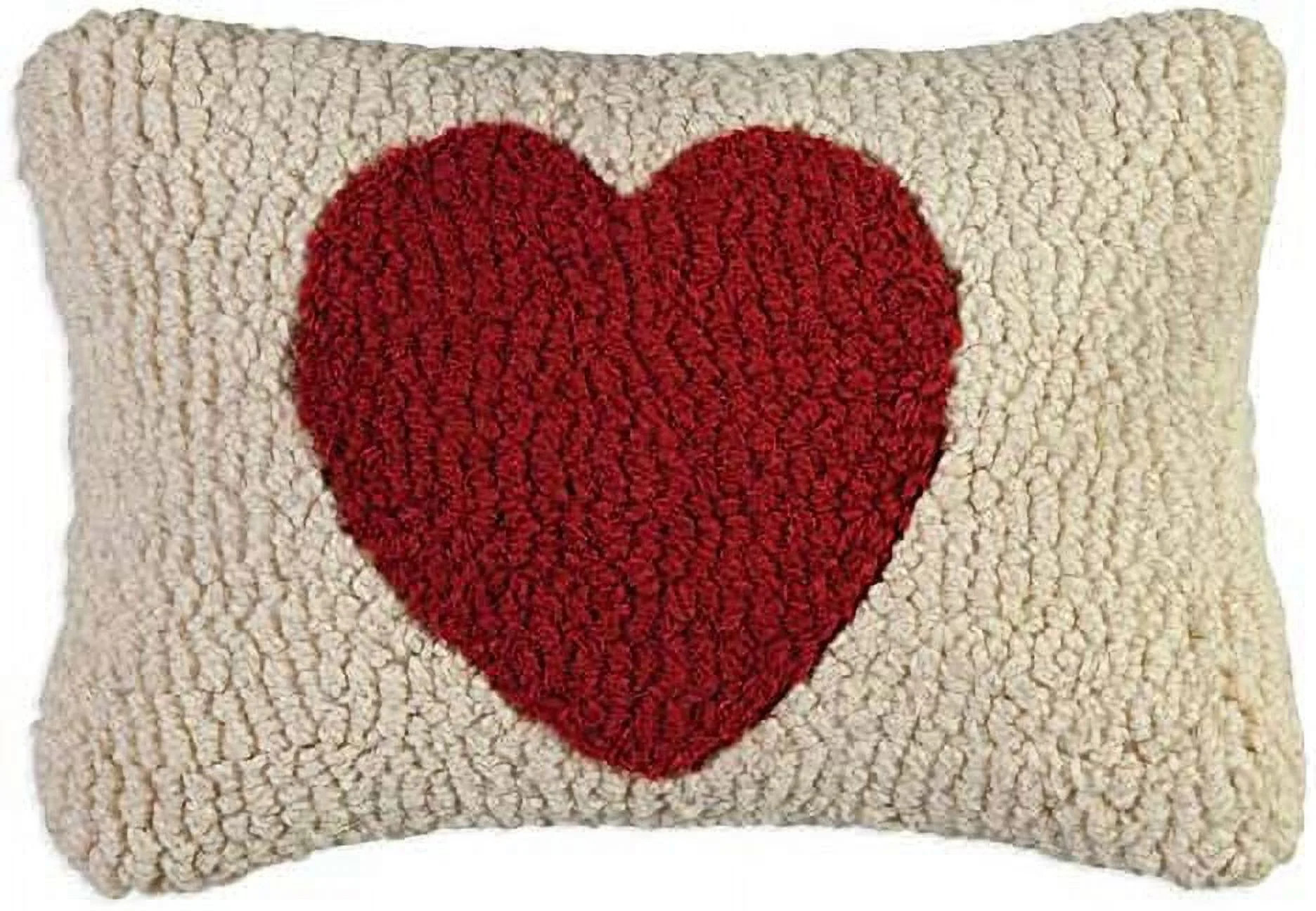 Chandler 4 Corners Artist-Designed Red Heart Hand-Hooked Wool Decorative Throw Pillow (8” x 12... | Walmart (US)