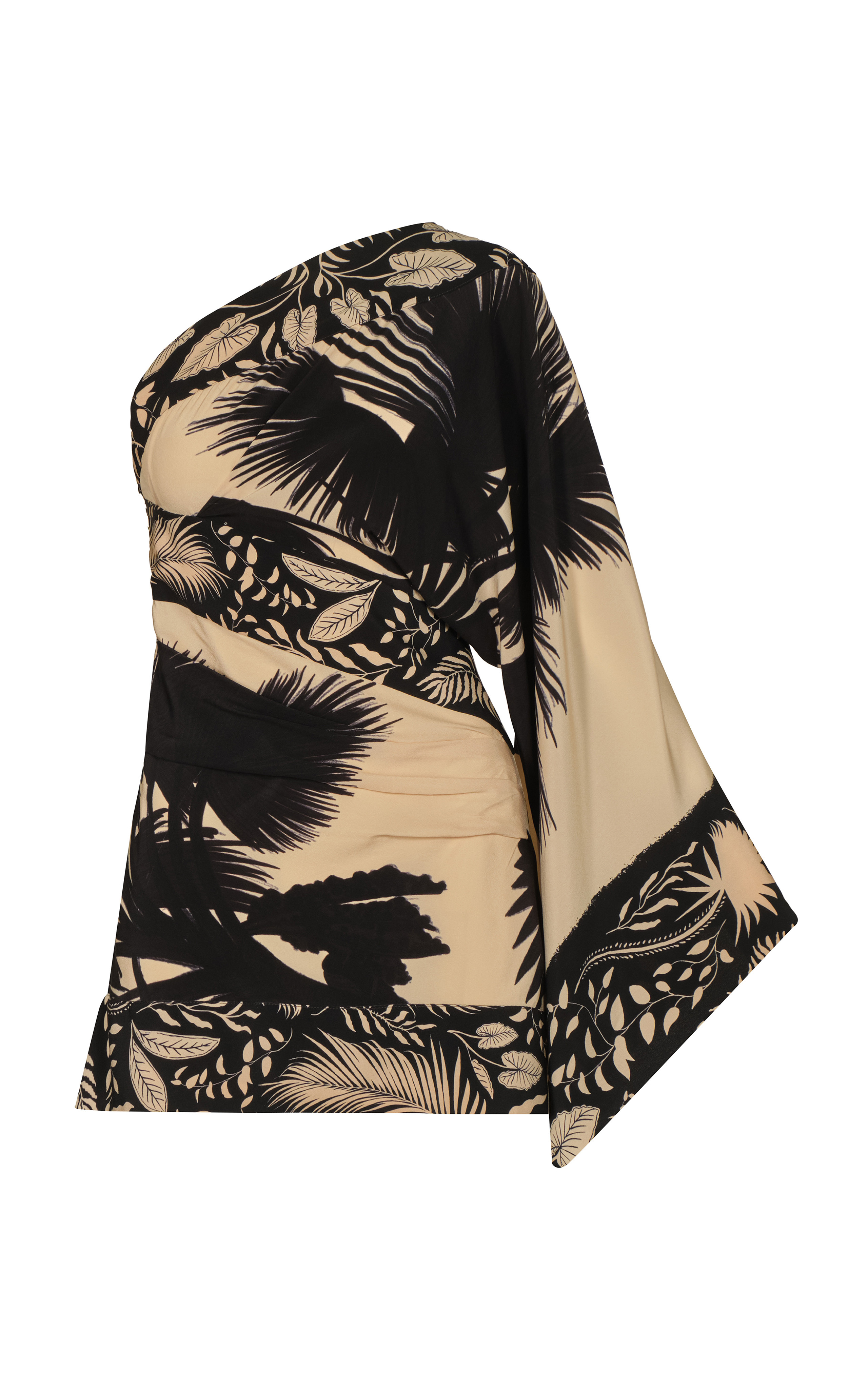 Forest One-Shoulder Silk Mini Dress | Moda Operandi (Global)