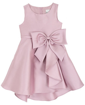 Rare Editions Toddler and Little Girls Mikado Cascade Bow Dress - Macy's | Macy's