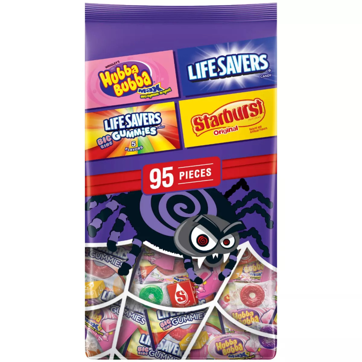 Life Savers, Starburst, and Hubba Bubba Gum Halloween Candy Bulk Chewy and Gummy Variety Candy Ba... | Target