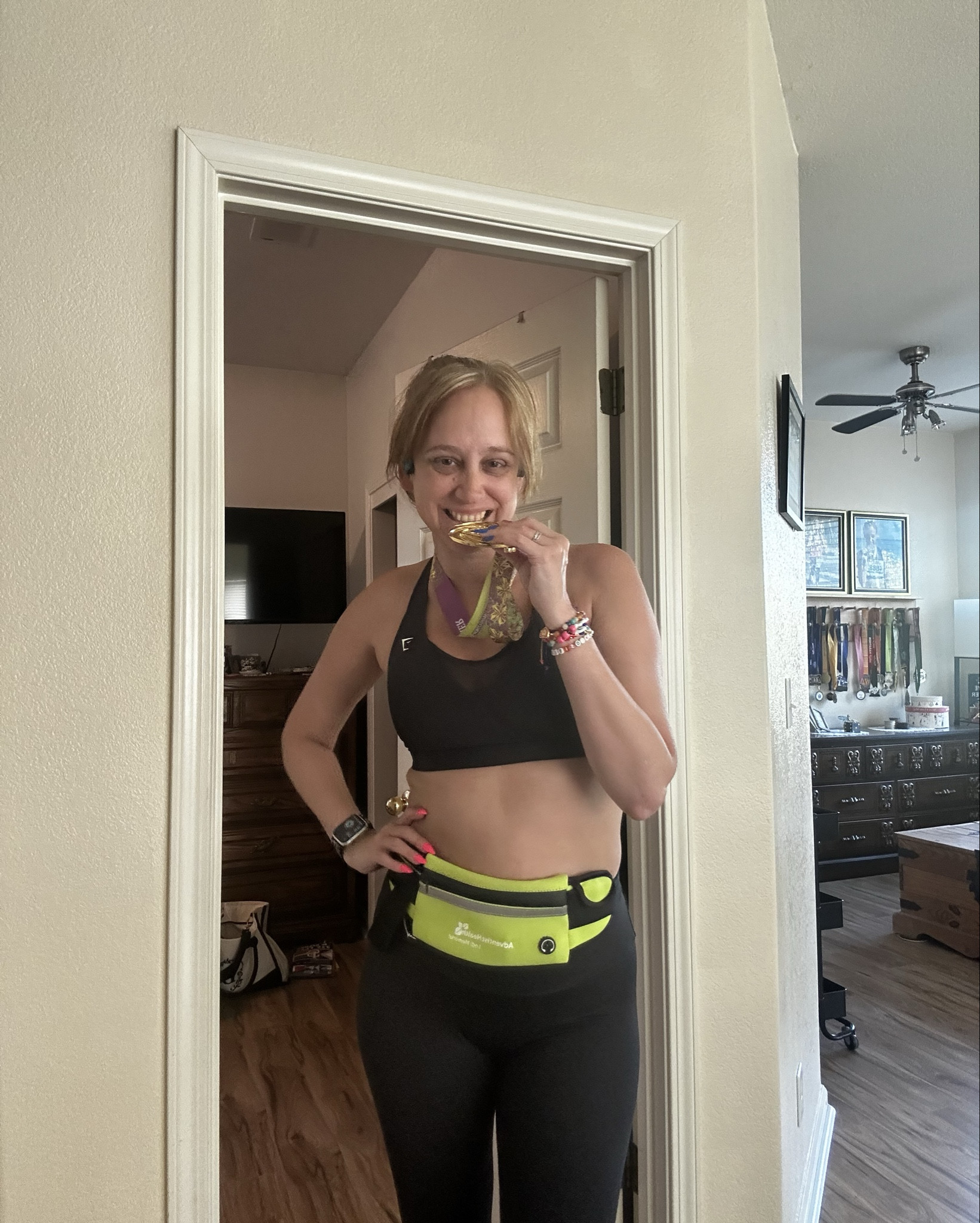 Activewear 
Peek a boo sports bra 
Training leggings 
Crossover sports bra 
Bone conducting headphones 
Runners belt 

#LTKActive #LTKFitness #LTKSaleAlert