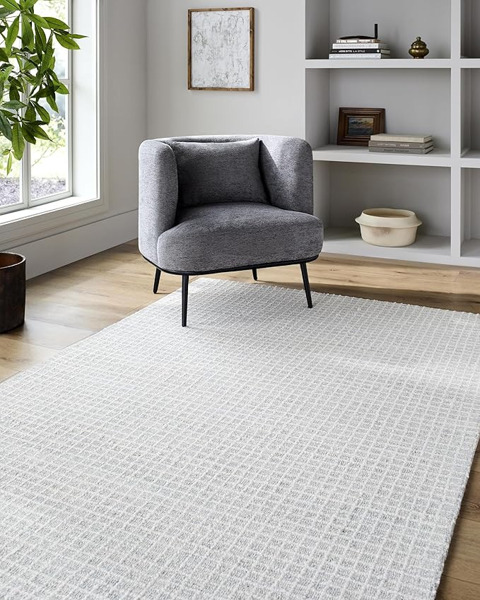 Livabliss x Vivir Andreas Modern Area Rug, 5' x 7'6", Pale Blue, (5' x 8') | Amazon (US)