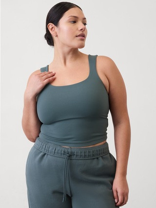 Transcend Square Neck Crop Bra A-C | Athleta