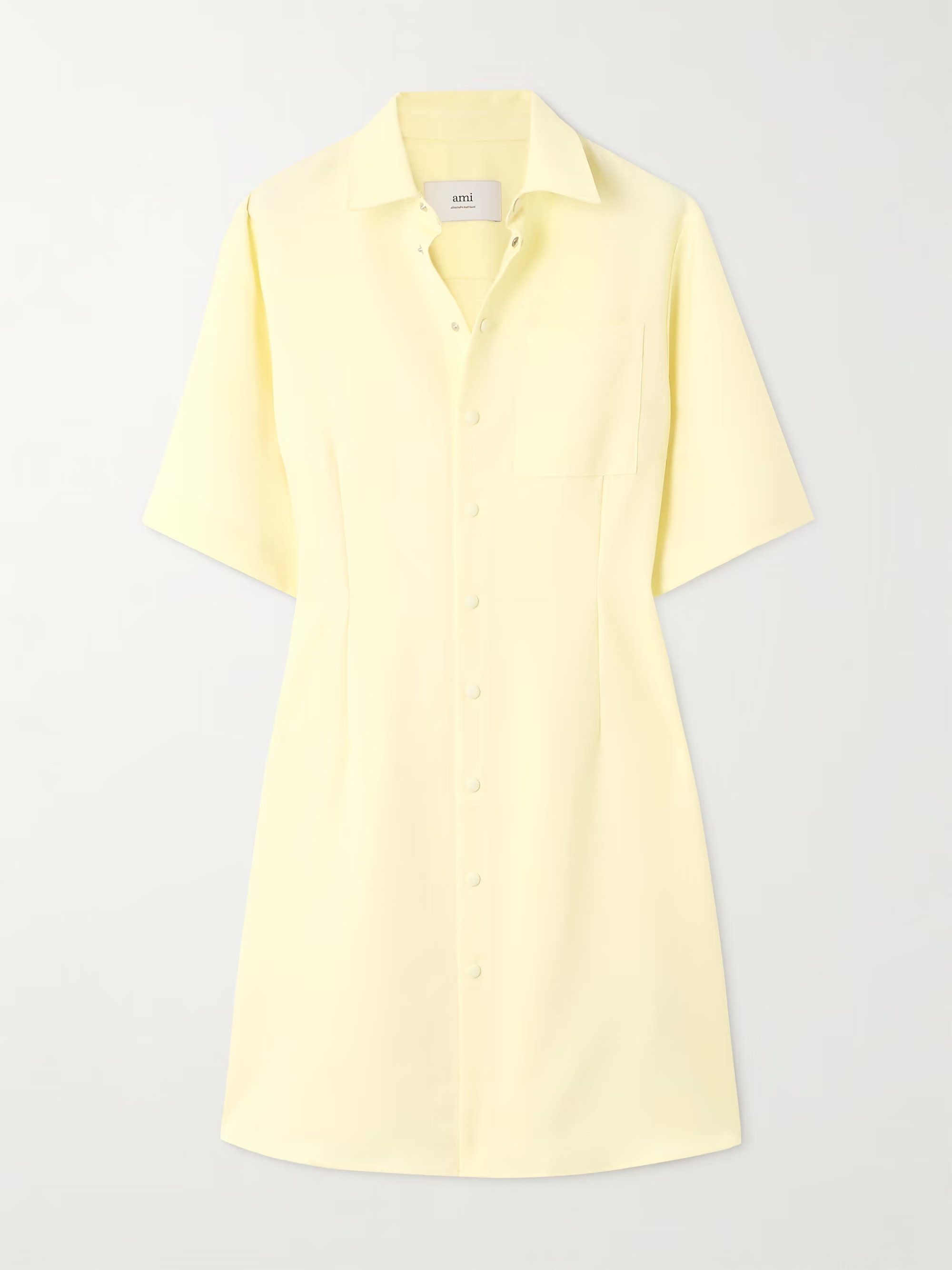 Grain de poudre wool mini shirt dress | NET-A-PORTER (US)