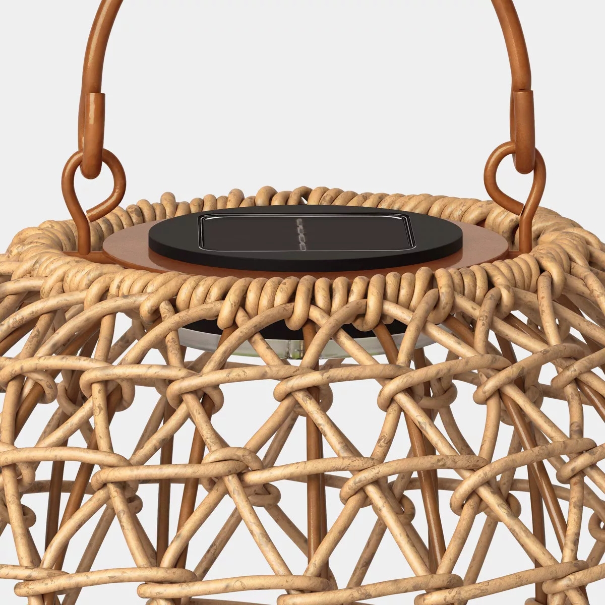Open Weave LED Small Outdoor Lantern Beige - Threshold™ | Target