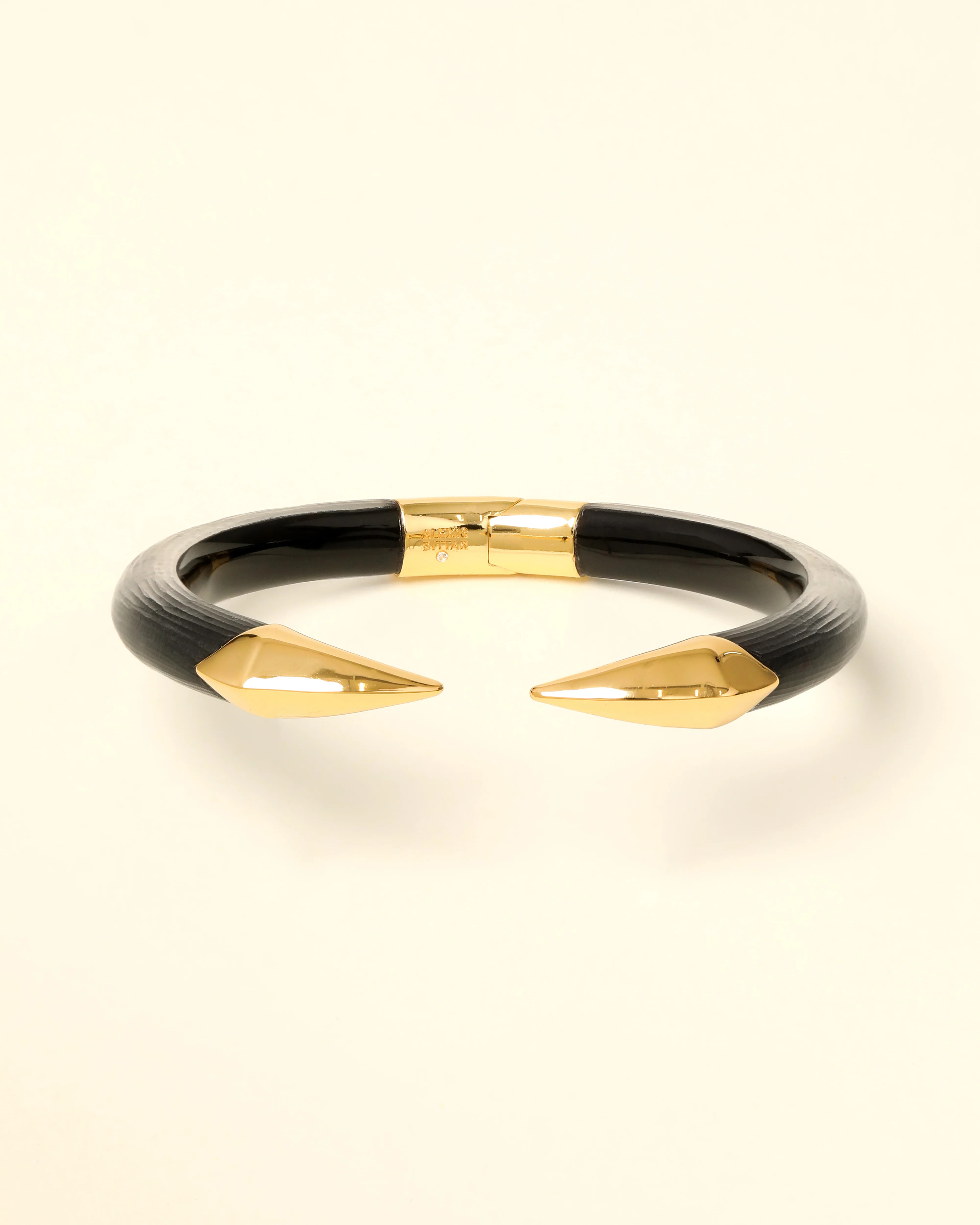 Mirrored Pyramid Brake Hinge Bracelet - Black | ALEXIS BITTAR | Alexis Bittar