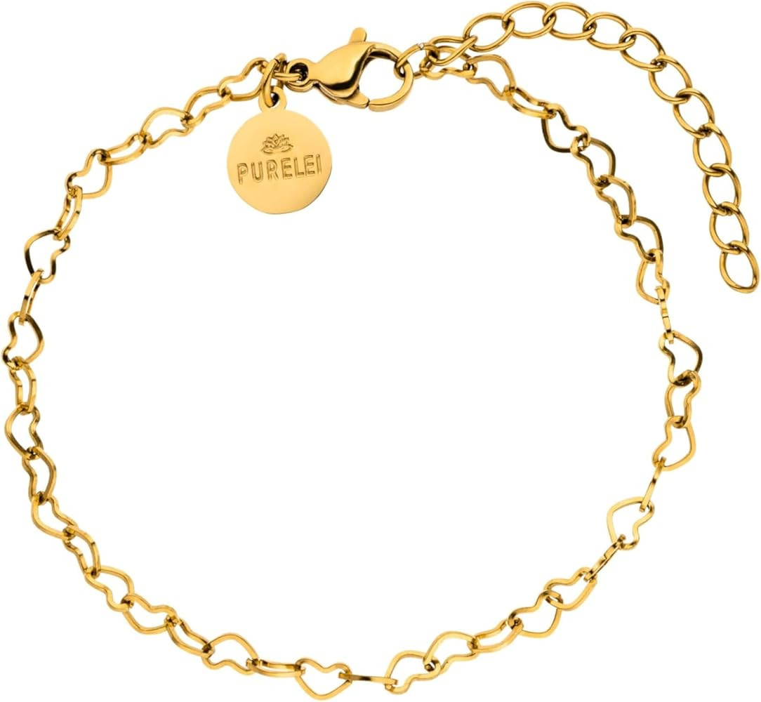 Purelei Heart Armband \u2013 Filigranes Damen Armband \u2013 Aus langlebigem Edelstahl (14K vergo... | Amazon (DE)