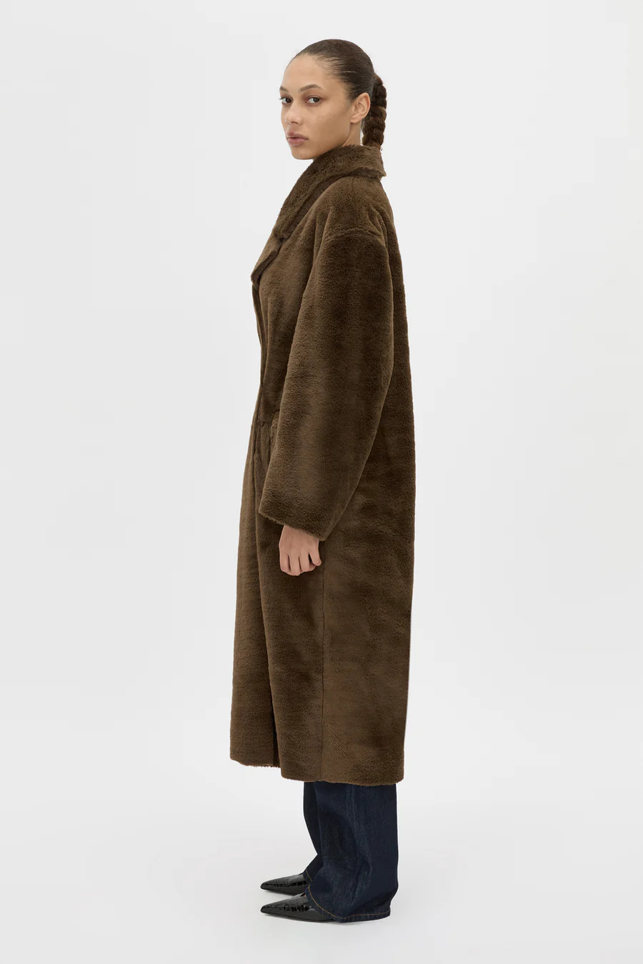 Nala Furry Coat in Truffle - CAMILLA AND MARC® C&M | CAMILLA AND MARC (ANZ)