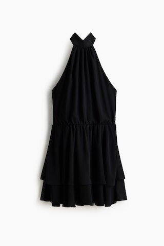 H & M - Chiffon Halterneck Dress - Black | H&M (US + CA)