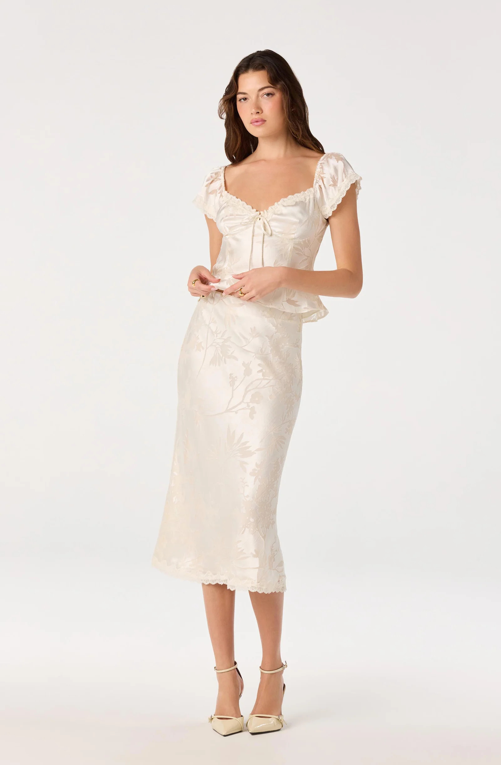 Windey Satin Midi Skirt | ASTR The Label (US)